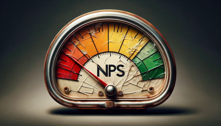 A broken gauge with the word NPS on it
